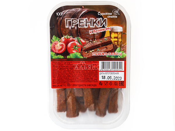 Сурские гренки Томат спайси (100 гр) во Владивостоке