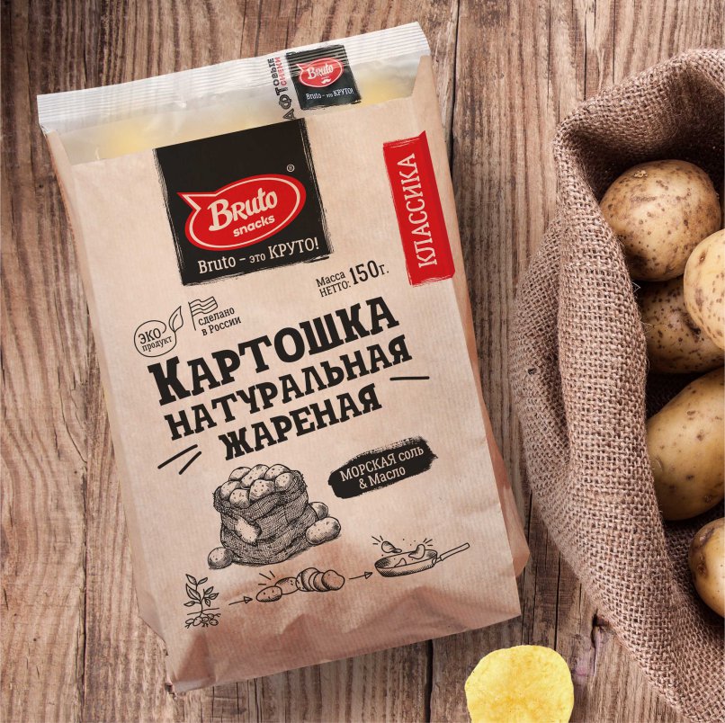 Картофель «Бруто» с солью 130 гр. во Владивостоке