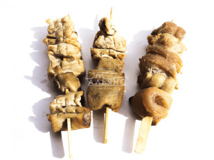 Кальмар щупальца (мелкие) холодного копчения: Шашлычок из щуки холодного копчения